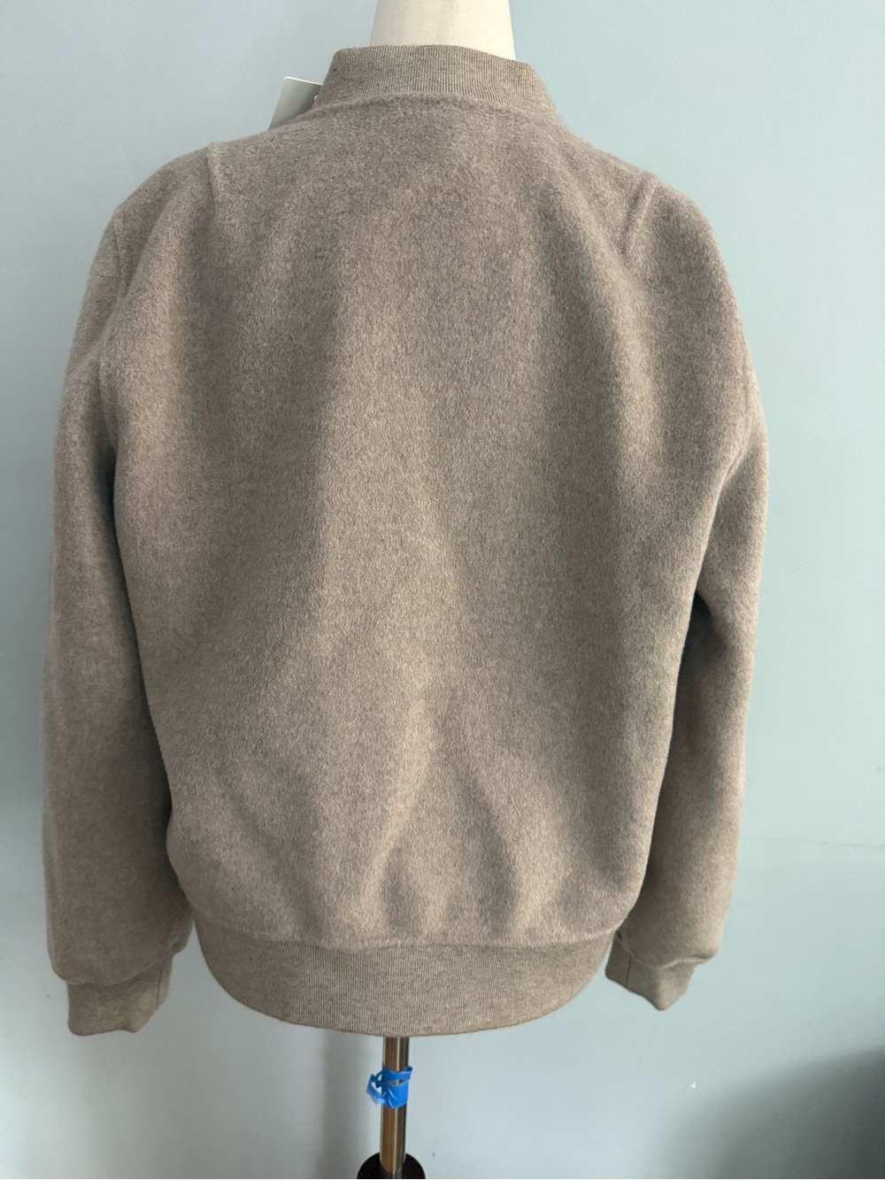 Quince Merino Wool Bomber Jacket in Taupe M - Picture 7 of 7